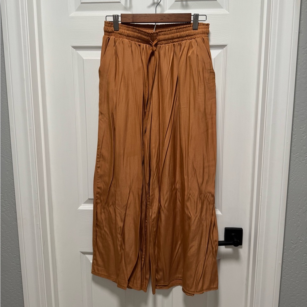 Brown Wide-Leg Pants